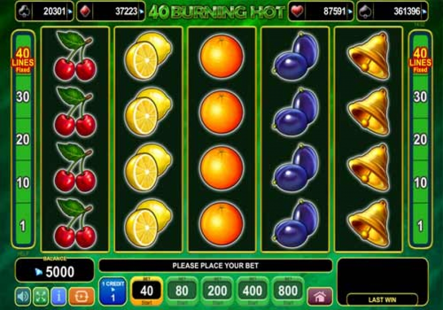 How to play the 40 Burning Hot slot machine?