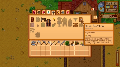 Stardew Valley crafting