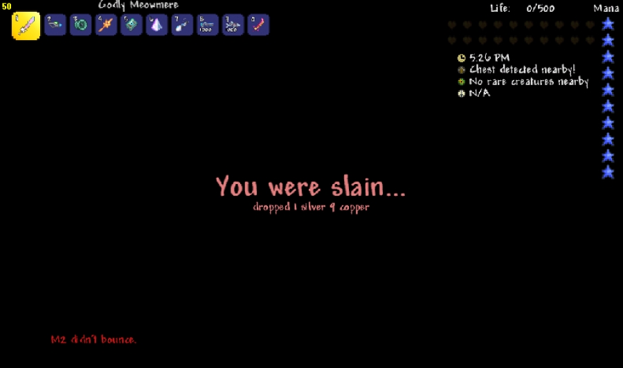Terraria what happens when you die